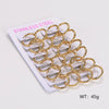 1 Pack Of 12 Pairs Casual Simple Style Classic Style Stripe Spiral Stripe 304 Stainless Steel Hoop Earrings Earrings