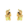 1 Pair Basic Cartoon Character Star Inlay Brass Zircon Ear Studs