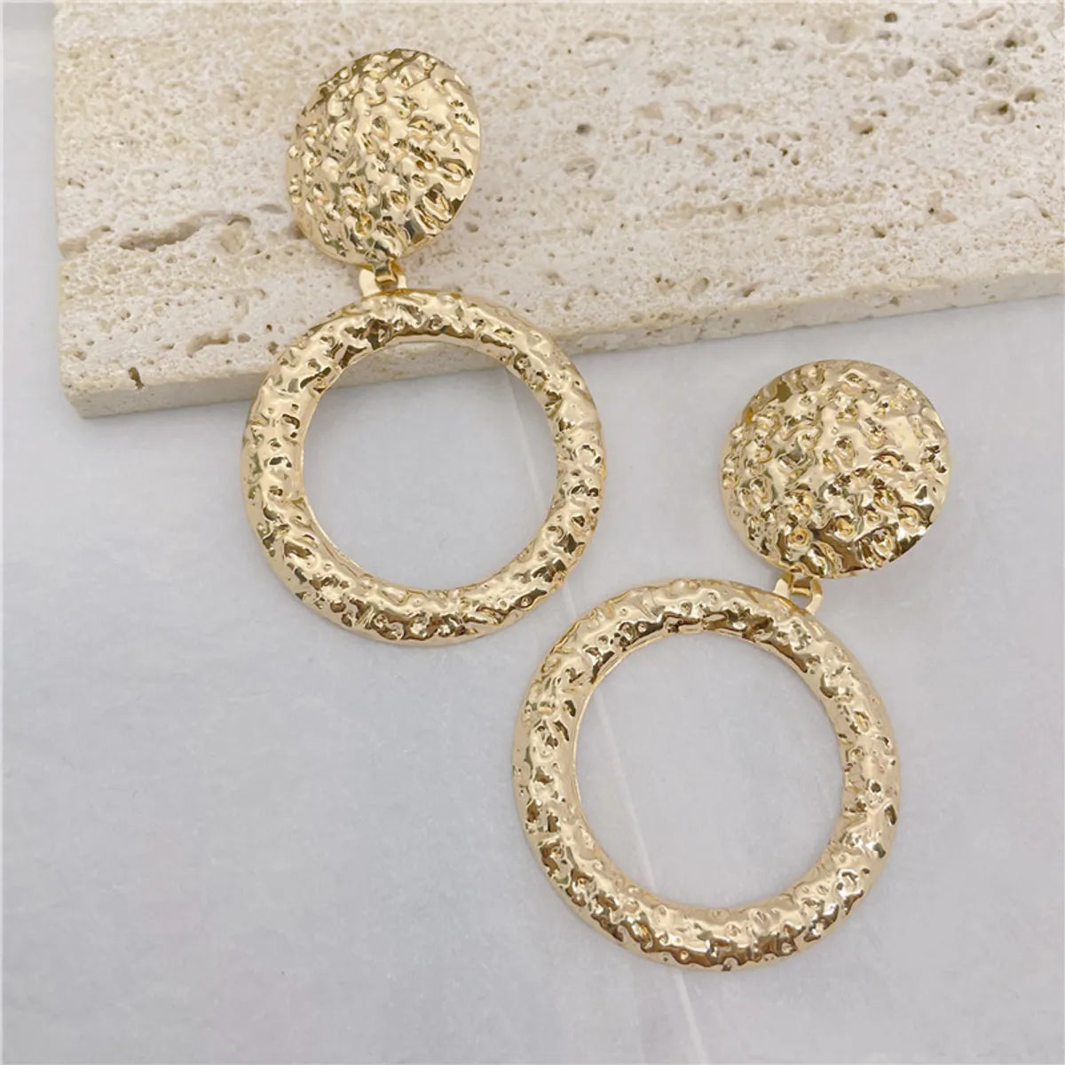 1 Pair Basic Circle Plating Alloy Drop Earrings