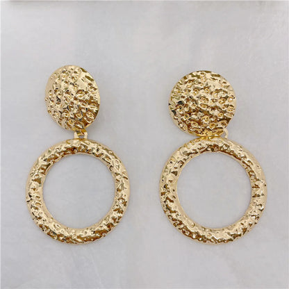 1 Pair Basic Circle Plating Alloy Drop Earrings