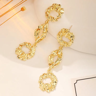 1 Pair Basic Classic Style Geometric Plating Alloy Drop Earrings