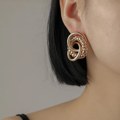 1 Pair Basic Classic Style Geometric Plating Alloy Earrings