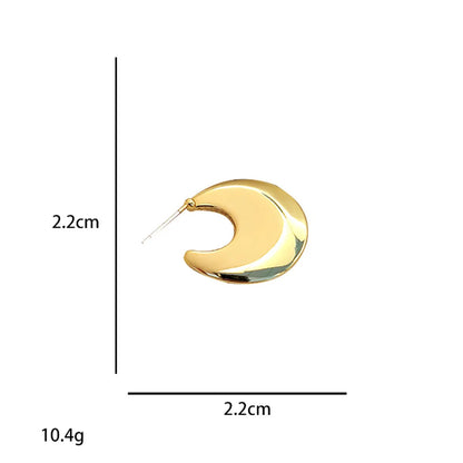 1 Pair Basic Classic Style Solid Color Plating Alloy 14k Gold Plated Silver Plated Ear Studs