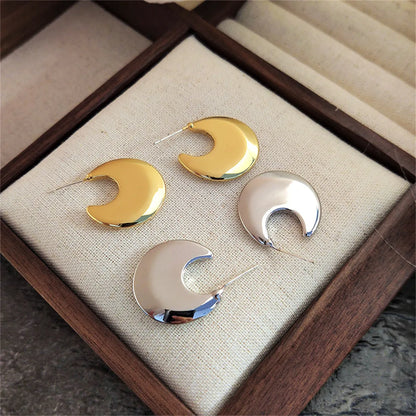 1 Pair Basic Classic Style Solid Color Plating Alloy 14k Gold Plated Silver Plated Ear Studs