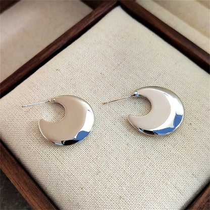 1 Pair Basic Classic Style Solid Color Plating Alloy 14k Gold Plated Silver Plated Ear Studs