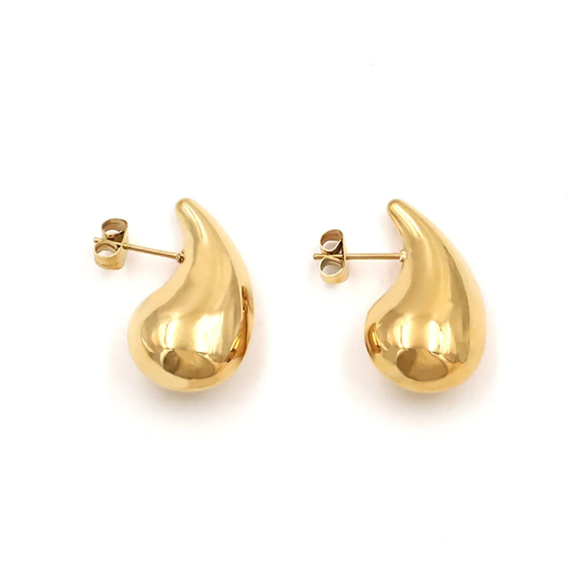 1 Pair Basic Geometric Plating Stainless Steel 18k Gold Plated Ear Studs