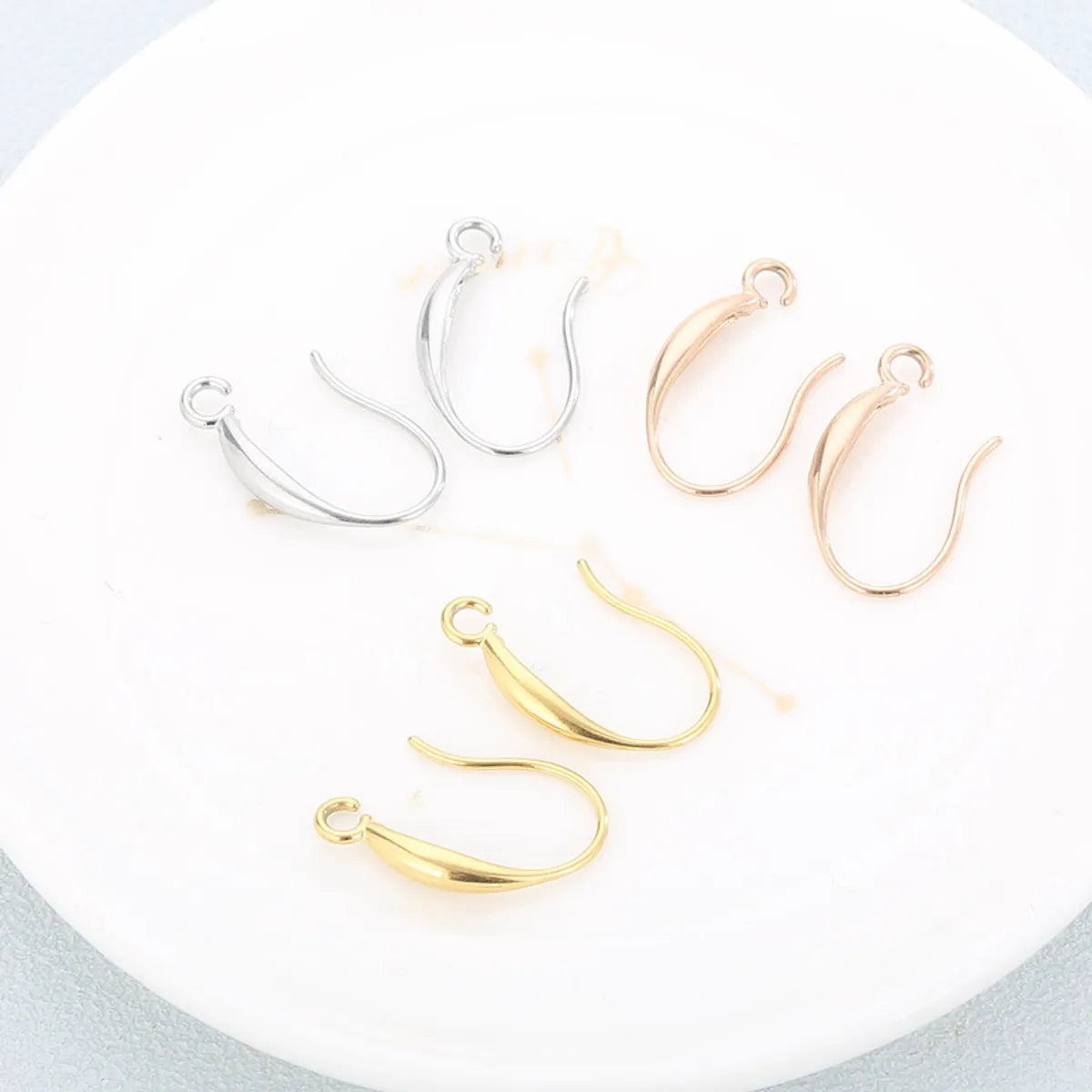 1 Pair Basic Geometric Plating Stainless Steel Ear Hook