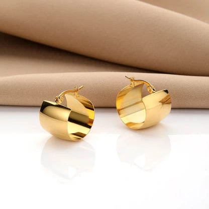 1 Pair Basic Geometric Plating Stainless Steel Earrings