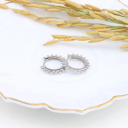 1 Pair Basic Geometric Sterling Silver Plating White Gold Plated Gold Plated Earrings