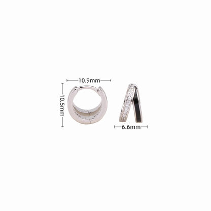 1 Pair Basic Lady Geometric Plating Sterling Silver Earrings