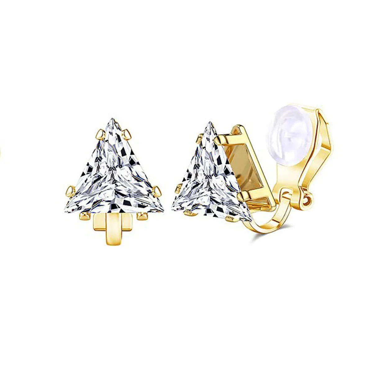 1 Pair Basic Modern Style Classic Style C Shape Geometric Plating Inlay Alloy Rhinestones Ear Cuffs