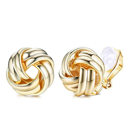 1 Pair Basic Modern Style Classic Style C Shape Geometric Plating Inlay Alloy Rhinestones Ear Cuffs