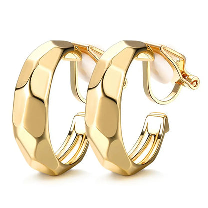 1 Pair Basic Modern Style Classic Style C Shape Geometric Plating Inlay Alloy Rhinestones Ear Cuffs