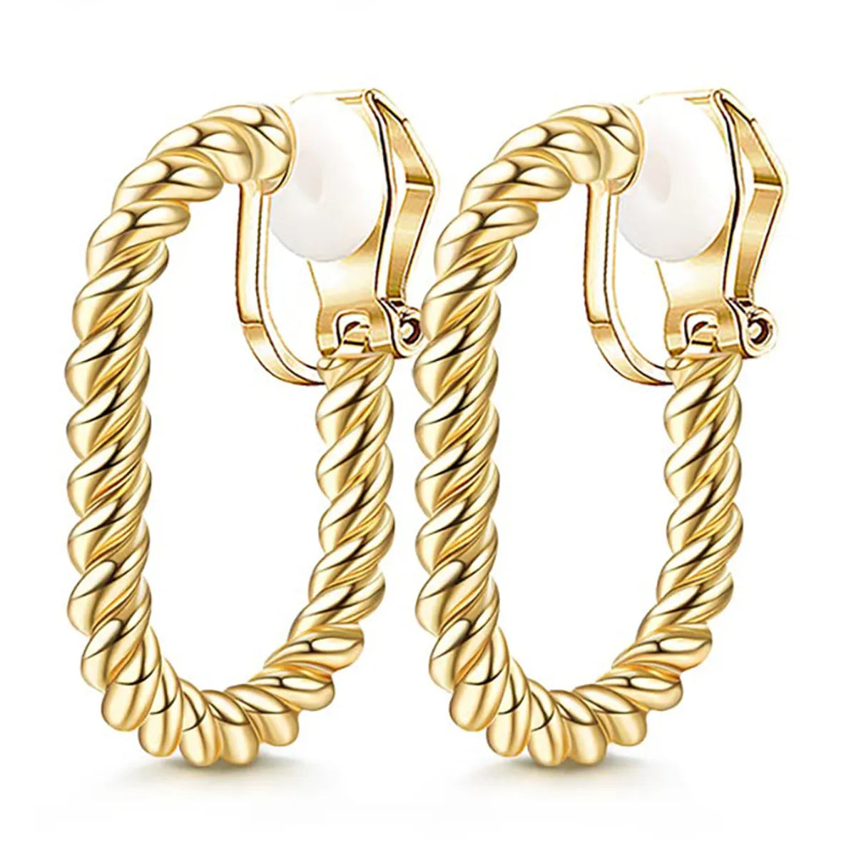 1 Pair Basic Modern Style Classic Style C Shape Geometric Plating Inlay Alloy Rhinestones Ear Cuffs