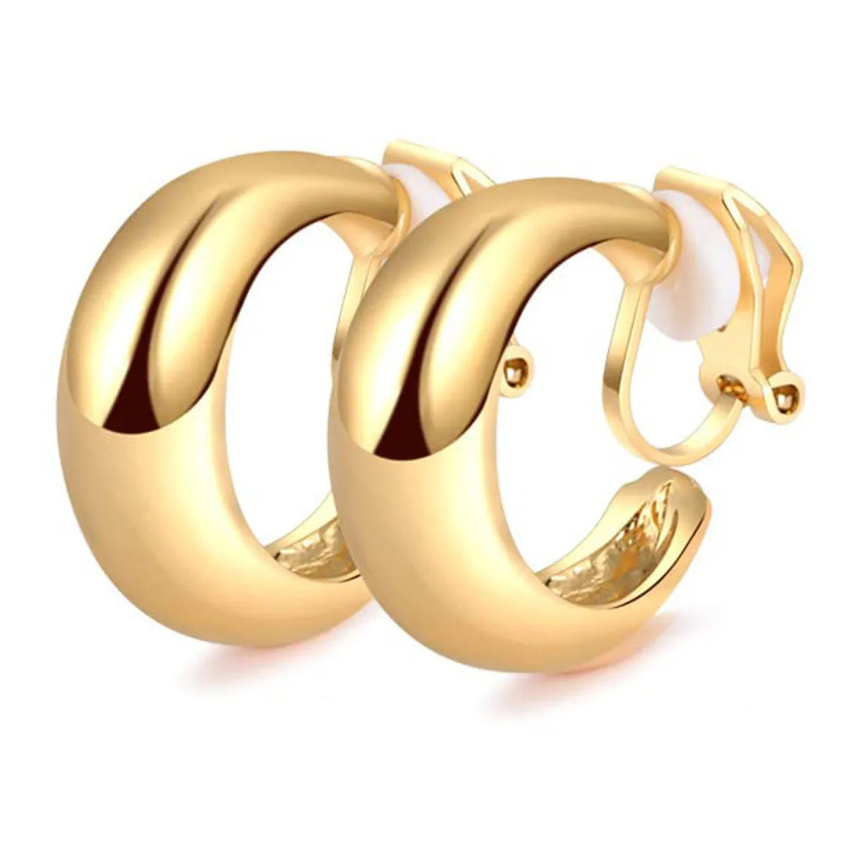 1 Pair Basic Modern Style Classic Style C Shape Geometric Plating Inlay Alloy Rhinestones Ear Cuffs