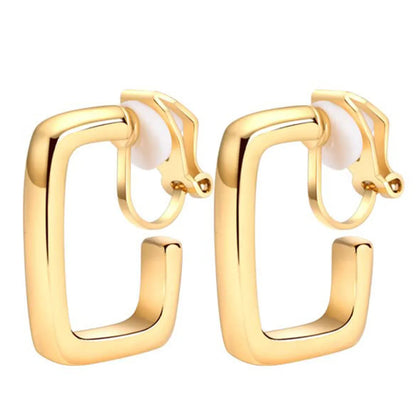 1 Pair Basic Modern Style Classic Style C Shape Geometric Plating Inlay Alloy Rhinestones Ear Cuffs