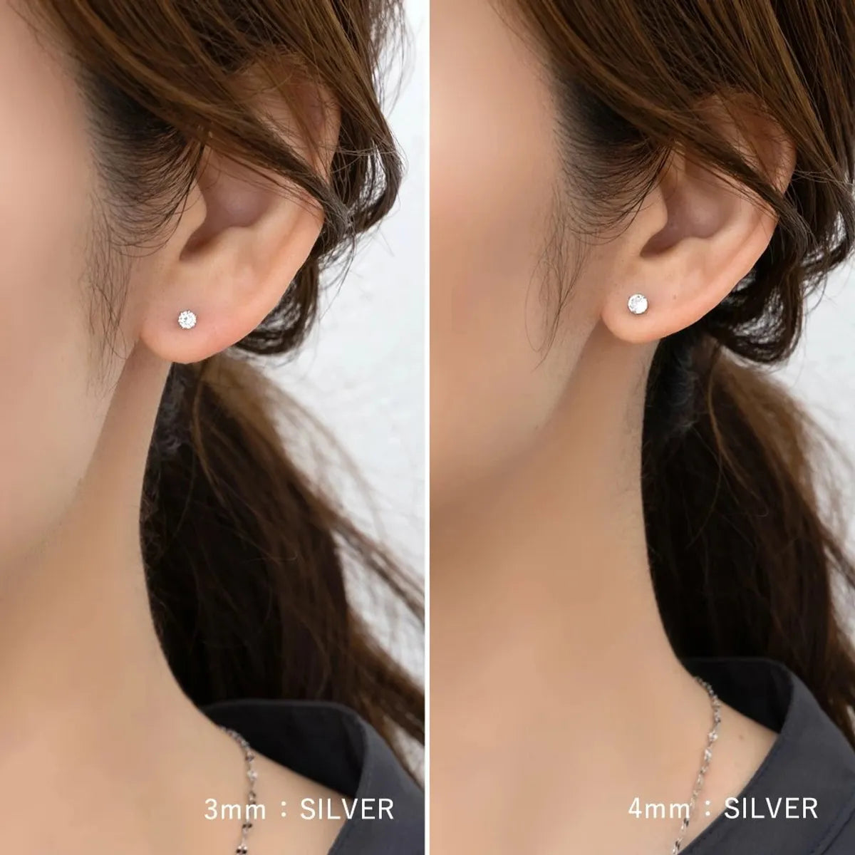 1 Pair Basic Modern Style Classic Style Geometric Plating Inlay 316L Stainless Steel  Zircon Ear Studs