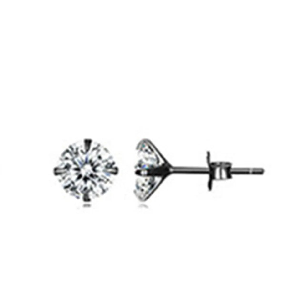 1 Pair Basic Modern Style Classic Style Geometric Plating Inlay Sterling Silver Zircon Ear Studs