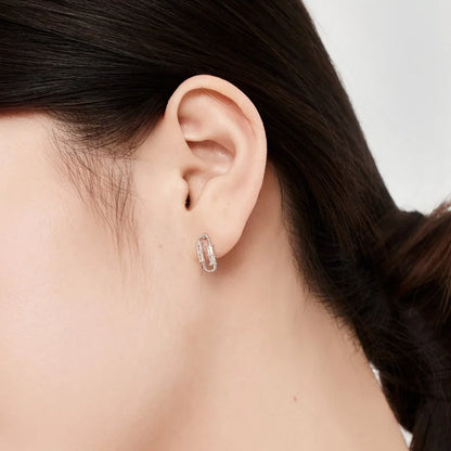 1 Pair Basic Modern Style Classic Style Geometric Plating Inlay Sterling Silver Zircon Ear Studs