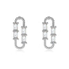 1 Pair Basic Modern Style Classic Style Geometric Plating Inlay Sterling Silver Zircon Ear Studs