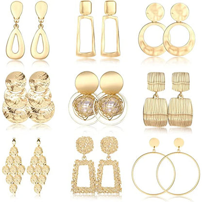 1 Pair Basic Modern Style Classic Style Geometric Round Plating Alloy Ear Cuffs