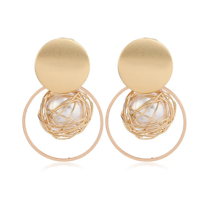 1 Pair Basic Modern Style Classic Style Geometric Round Plating Alloy Ear Cuffs