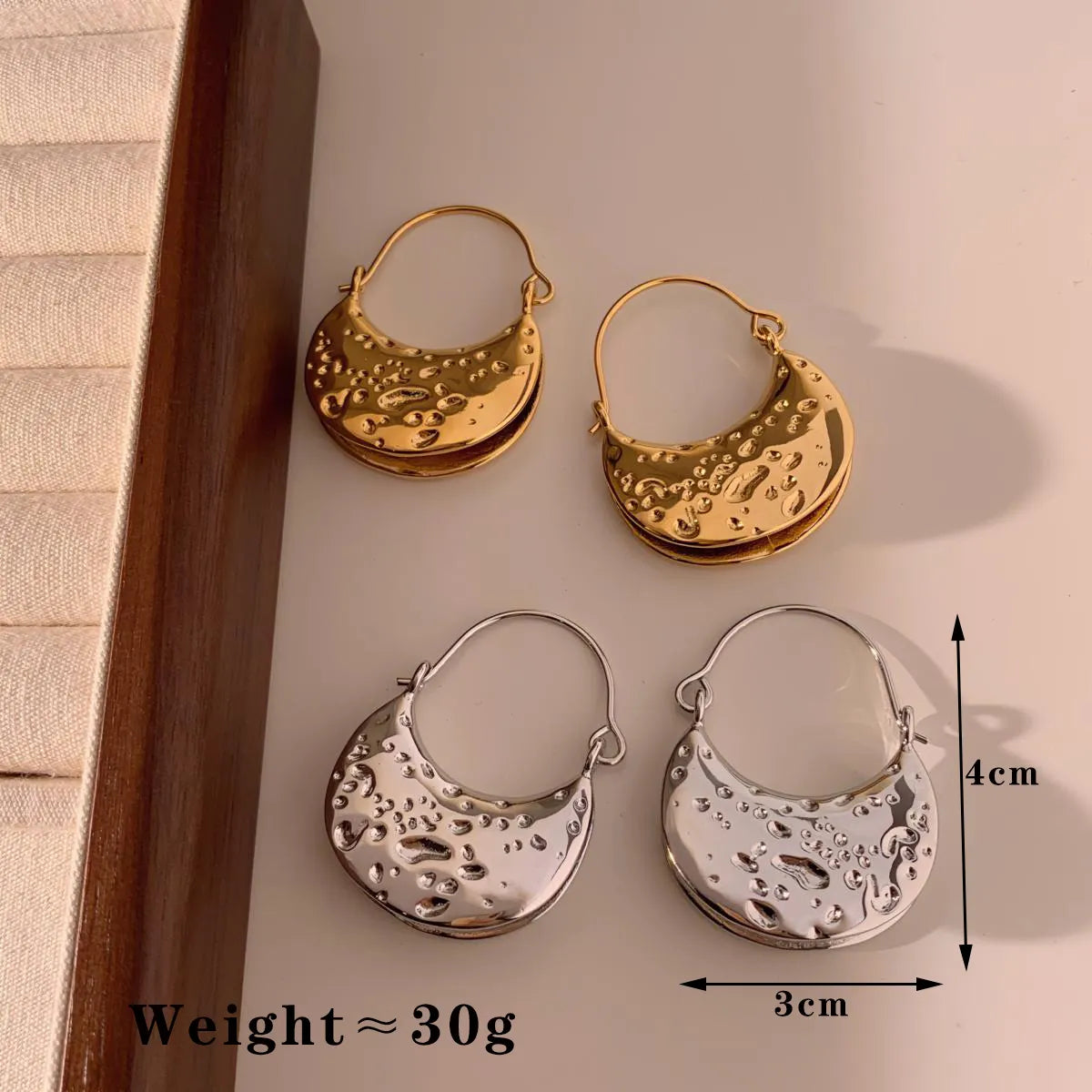 1 Pair Basic Modern Style Classic Style Geometric Solid Color 304 Stainless Steel No Inlaid 16K Gold Plated White Gold Plated Gold Plated Earrings