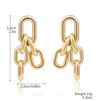 1 Pair Basic Modern Style Classic Style Geometric Solid Color Plating 304 Stainless Steel Arylic Drop Earrings