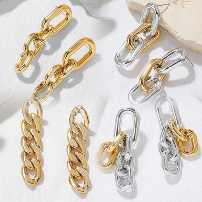 1 Pair Basic Modern Style Classic Style Geometric Solid Color Plating 304 Stainless Steel Arylic Drop Earrings