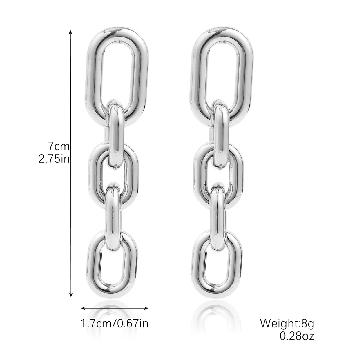 1 Pair Basic Modern Style Classic Style Geometric Solid Color Plating 304 Stainless Steel Arylic Drop Earrings