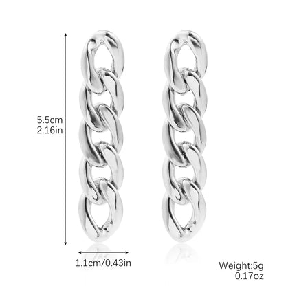 1 Pair Basic Modern Style Classic Style Geometric Solid Color Plating 304 Stainless Steel Arylic Drop Earrings