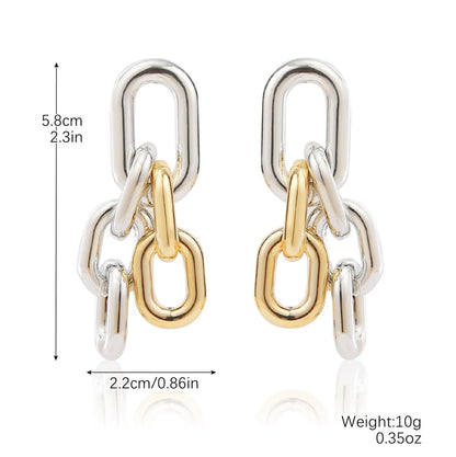 1 Pair Basic Modern Style Classic Style Geometric Solid Color Plating 304 Stainless Steel Arylic Drop Earrings