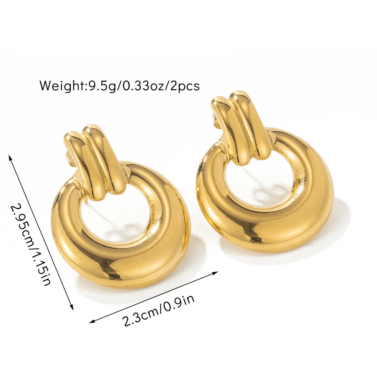 1 Pair Basic Modern Style Classic Style Geometric Spiral Stripe Polishing 304 Stainless Steel Ear Studs