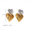 1 Pair Basic Modern Style Classic Style Heart Shape Plating 304 Stainless Steel Drop Earrings