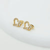 1 Pair Basic Modern Style Classic Style Heart Shape Plating Inlay Titanium Steel Zircon Gold Plated Ear Studs