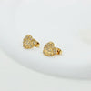 1 Pair Basic Modern Style Classic Style Heart Shape Plating Inlay Titanium Steel Zircon Gold Plated Ear Studs