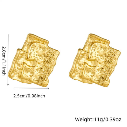 1 Pair Basic Modern Style Classic Style Irregular Irregular 304 Stainless Steel 18K Gold Plated Ear Studs