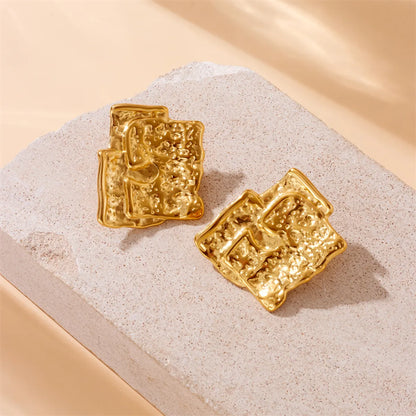 1 Pair Basic Modern Style Classic Style Irregular Irregular 304 Stainless Steel 18K Gold Plated Ear Studs