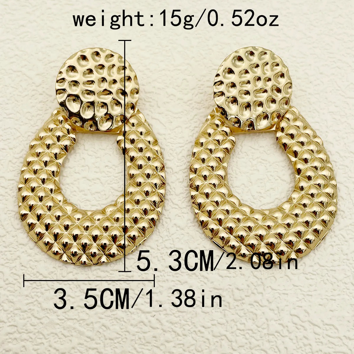 1 Pair Basic Modern Style Classic Style Round Flower Plating 304 Stainless Steel Gold Plated Drop Earrings