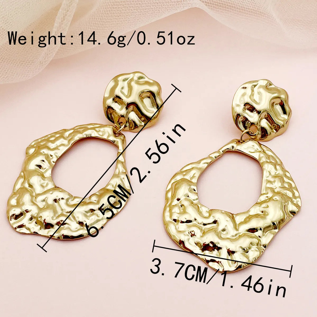 1 Pair Basic Modern Style Classic Style Round Flower Plating 304 Stainless Steel Gold Plated Drop Earrings