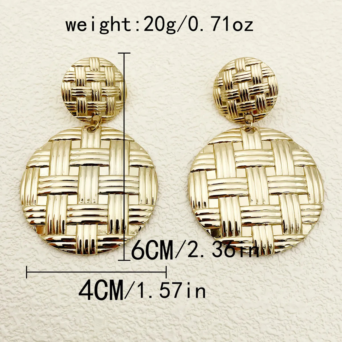 1 Pair Basic Modern Style Classic Style Round Flower Plating 304 Stainless Steel Gold Plated Drop Earrings