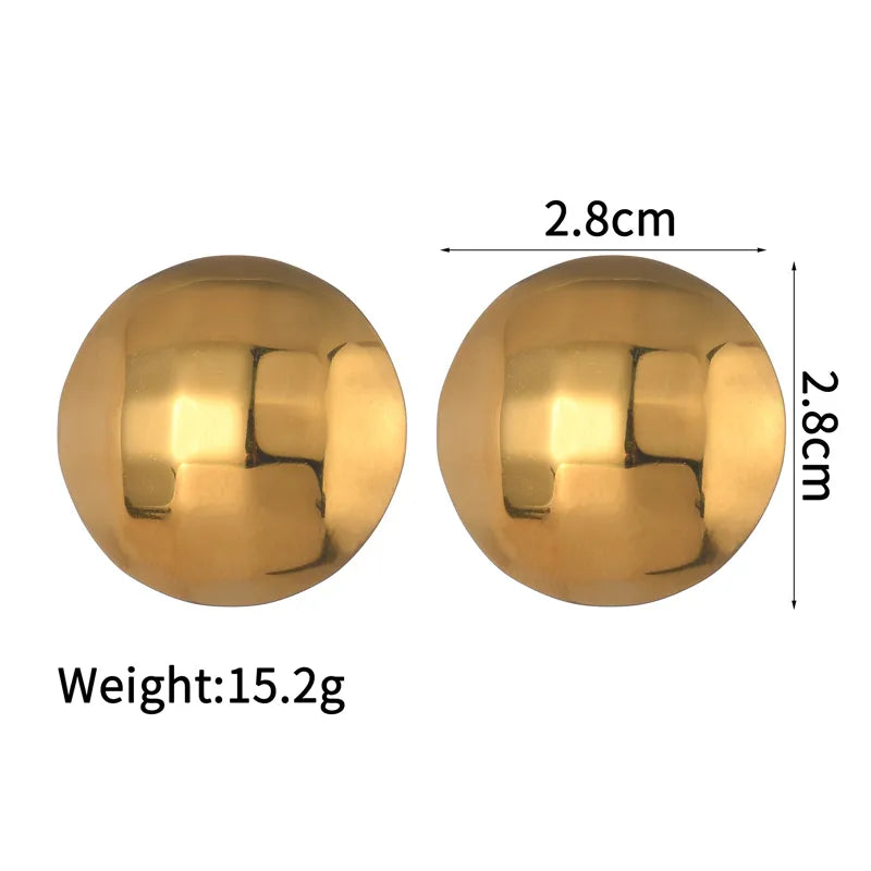 1 Pair Basic Modern Style Classic Style Round Honeycomb Thread 304 Stainless Steel 18K Gold Plated Ear Studs