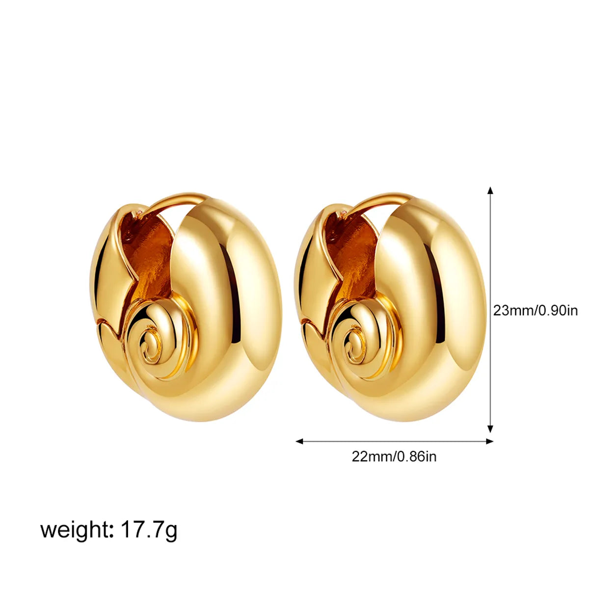 1 Pair Basic Modern Style Classic Style Spiral Copper Earrings