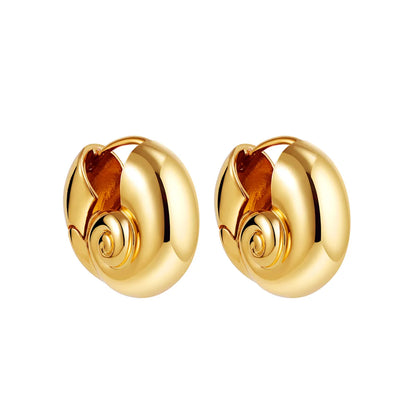 1 Pair Basic Modern Style Classic Style Spiral Copper Earrings