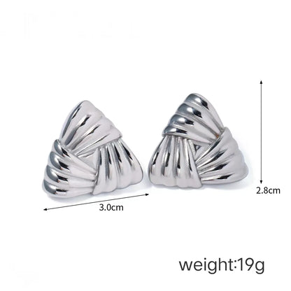 1 Pair Basic Modern Style Classic Style Triangle Plating 304 Stainless Steel 18K Gold Plated Ear Studs