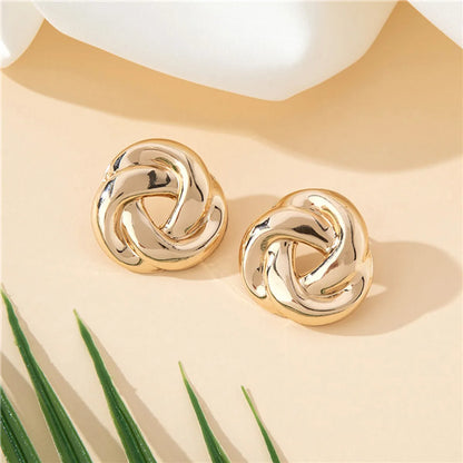 1 Pair Basic Modern Style Classic Style Twist Alloy Ear Studs