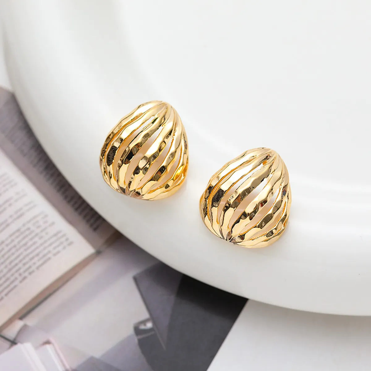 1 Pair Basic Modern Style Geometric Plating Copper Ear Studs