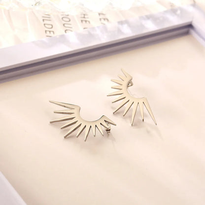 1 Pair Basic Modern Style Geometric Plating Titanium Steel Ear Studs