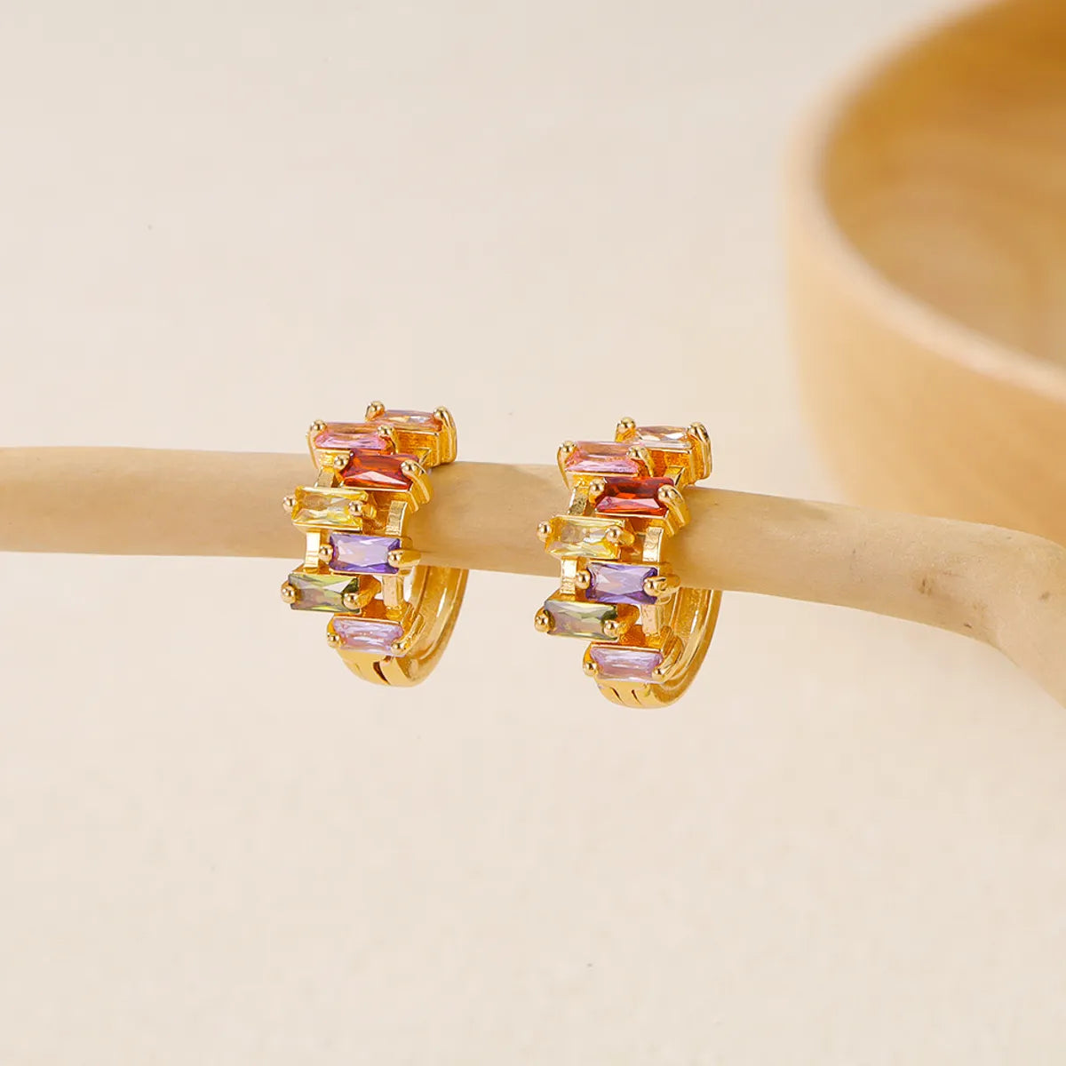 1 Pair Basic Modern Style IG Style Leaves Flower Inlay Copper Zircon Earrings