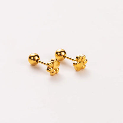 1 Pair Basic Modern Style Simple Style Letter Heart Shape Wings 304 Stainless Steel 14K Gold Plated Ear Studs